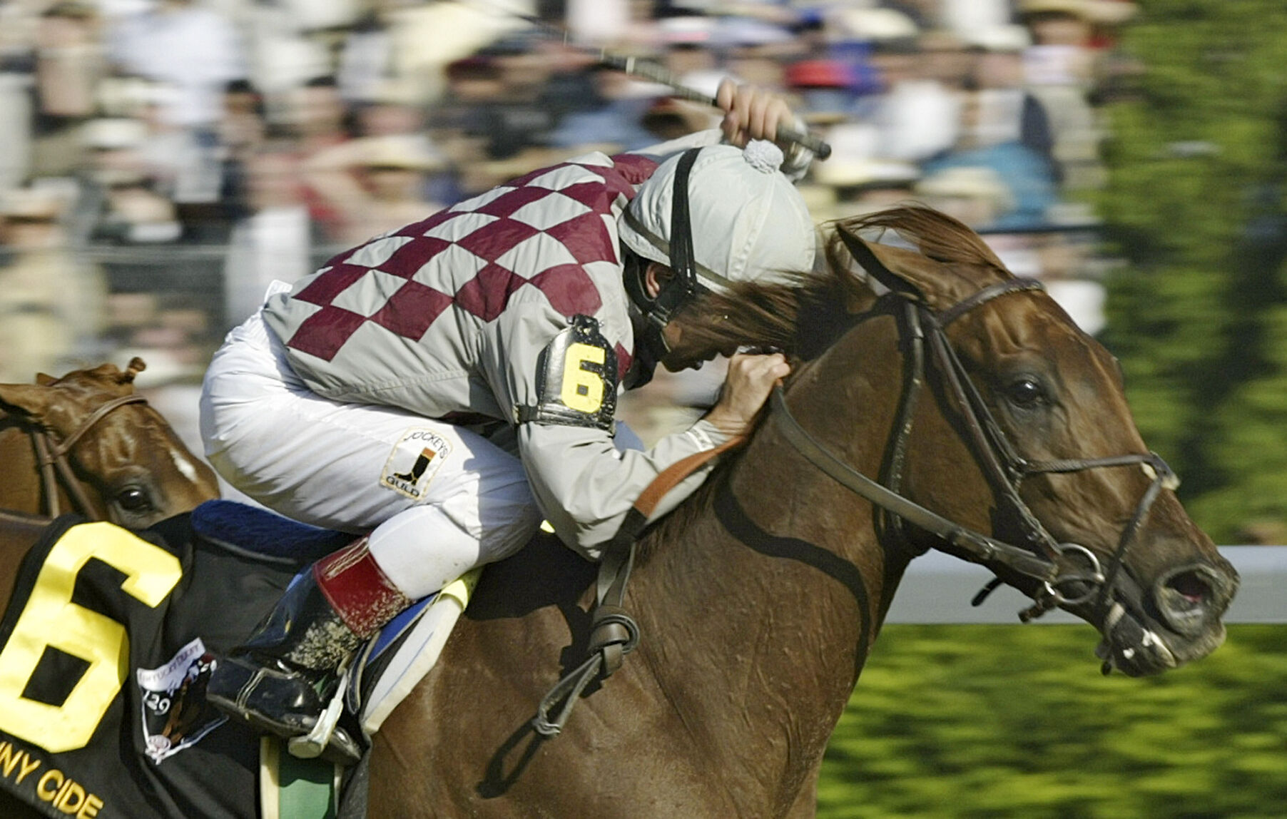 2003: Funny Cide becomes first gelding since Clyde Van Dusen in 1929 to win Kentucky Derby.